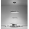 Luminaria colgante ELIX, 60W, negro, Ø57+38cm