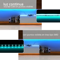 Tira LED RGB COB, DC24V, 5m (576Led/m), 90W, IP20