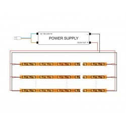 Tira LED Monocolor SMD2835, ChipLed Samsung, DC24V, 5m (120Led/m), 100W, IP20