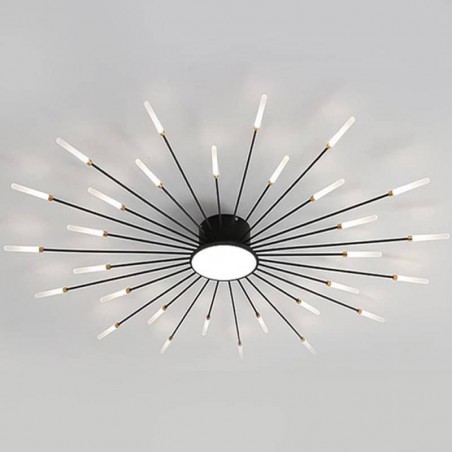 Lámpara Fireworks Led, 30W+8W, Ø128cm, CCT, antracita + mando