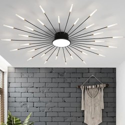 Lámpara Fireworks Led, 30W+8W, Ø128cm, CCT, antracita + mando