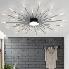 Lámpara Fireworks Led, 30W+8W, Ø128cm, CCT, antracita + mando