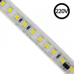 Tira LED 220V Bridgelux SMD2835, 120Led/m, 1540lm/m, Triac regulable, corte 10cm,...