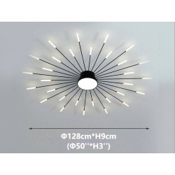 Lámpara Fireworks Led, 30W+8W, Ø128cm, CCT, antracita + mando
