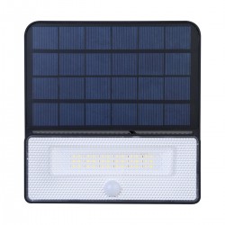 Foco LED SOLAR TAZ, 1600lm, sensor PIR, batería reemplazable.