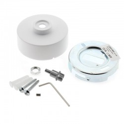 Florón redondo blanco, Ø75mm, Ø3mm