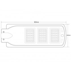 Farola LED Solar URBAN 60W, 3,2V / 25000mAH