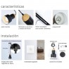 Lámpara colgante led KORE 36W regulable, negro