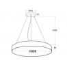 Kramfor BIG Suspend, 70W, Ø80cm, CCT, negro