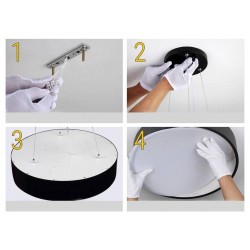 Kramfor BIG Suspend, 70W, Ø80cm, CCT, negro