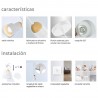Lámpara colgante led ELARA 12W regulable, blanco