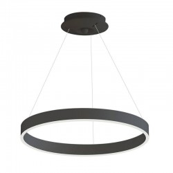 Lámpara colgante RINGEND 38W, negro, Triac regulable, Ø60cm