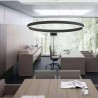 Lámpara colgante RINGEND 38W, negro, Triac regulable, Ø60cm