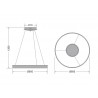 Lámpara colgante RINGEND 38W, negro, Triac regulable, Ø60cm