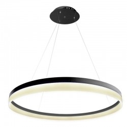 Lámpara colgante RING 73W, negro, Triac regulable, Ø100cm