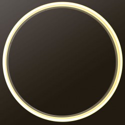 Lámpara colgante RING 73W, negro, Triac regulable, Ø100cm