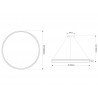 Lámpara colgante RING 73W, negro, Triac regulable, Ø100cm