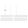 Lámpara colgante MOD SUSPEND, driver Lifud, 30W, 150cm, blanco