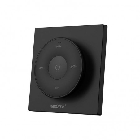 Mando RF monocolor+CCT ROUND táctil, negro