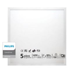 Pack 100 x Paneles LED 44W, 60x60cm,  Driver Philips Certadrive