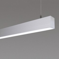 Lámpara colgante SERK, 70W, 200cm, TRIAC regulable, silver