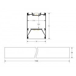 Lámpara colgante SERK UP, 50W, 120cm, TRIAC regulable