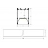 Lámpara colgante SERK DUAL, 28W, 120cm, regulable + mando