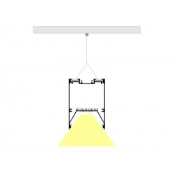 Lámpara colgante SERK DUAL, 28W, 120cm, regulable + mando