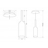 Lámpara colgante Led GLASS BOT 3W