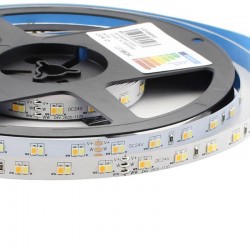 Tira LED Blanco Dual SMD2835, DC24V, 5m (120 Led/m), 80W, IP20