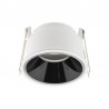 Downlight Led MOS UGR17 Round, 7W, blanco/negro cromo