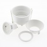 Downlight Led MOS UGR17 Round, 7W, blanco/negro cromo