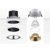 Downlight Led MOS UGR17 Round, 7W, blanco/negro cromo