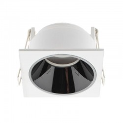 Downlight Led MOS UGR17 Square, 7W, blanco/negro cromo