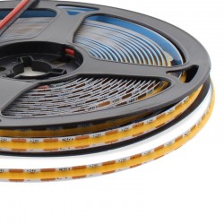 Tira LED Monocolor COB, DC24V, 5m (400Led/m), Corte 10mm, 40W, IP20, PCB 5mm