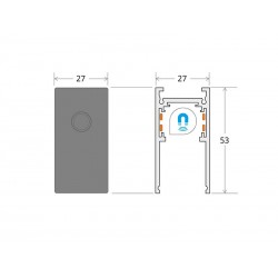 MAGNETIC TRACK superficie Carril negro 2m