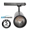 Foco LED ZOLTAR carril Monofásico, 34-40W, CRI92, UGR13, negro