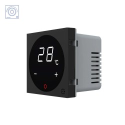 Termostato digital con sonda externa, negro