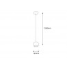 Luminaria colgante GLESNA blanco, 5W