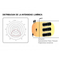 Farola LED Solar BASIC 300W, 3,7V / 4000mAH