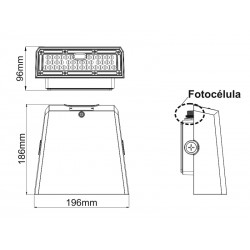 Proyector pared Led sensor WALL, 30W