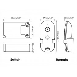 Mando a distancia RF + controlador ON/OFF AC100-250V