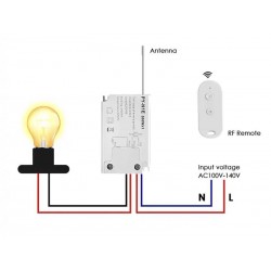 Mando a distancia RF + controlador ON/OFF AC100-250V