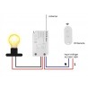 Mando a distancia RF + controlador ON/OFF AC100-250V