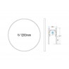 MAGNETIC TRACK ROUND Carril negro 1200mm
