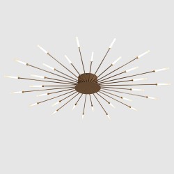 Lámpara Fireworks Led, 30W+8W, Ø128cm, CCT, gold + mando