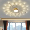 Lámpara Fireworks Led, 30W+8W, Ø128cm, CCT, gold + mando