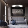Lámpara colgante BERING 40W, negro, Triac regulable, Ø60cm