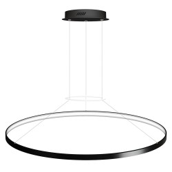 Luminaria colgante CYCLE IN, 95W, antracita, Ø100cm