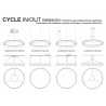 Luminaria colgante CYCLE IN, 95W, antracita, Ø100cm